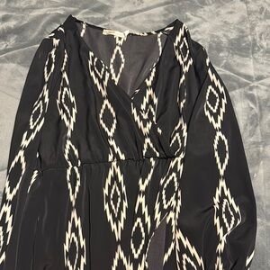 Chic Black and White Patterned Dress